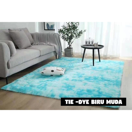 BARU ! 120x200 KARPET BULU TIE-DYE TEBAL bulu