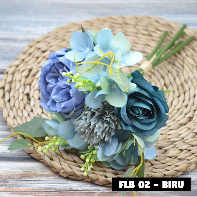 Hand Bouquet Bunch of Flower Satu Ikat bunga FLB 02 Artifisial Dekorasi