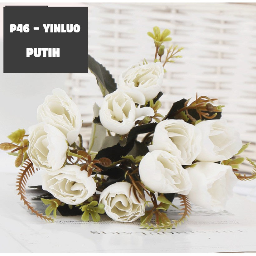 Bouquet bunga P46 YINLUO Artifisial Dekorasi