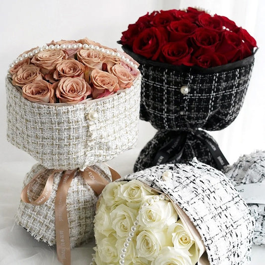 MS3 TWEED Flower Wrapping Kain Pembungkus Bunga Buket Classic Tweed untuk Hand Bouquet