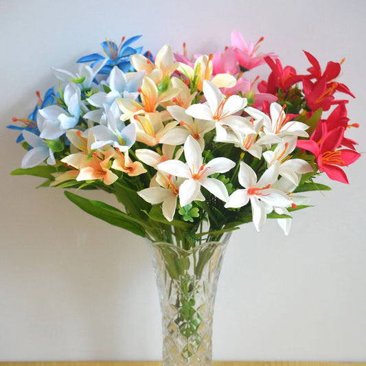 Bouquet bunga P759 BAIHE Artifisial Dekorasi Flower Lili LilyPalsu