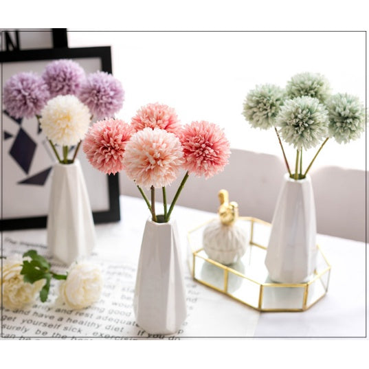 BUNGA POMPOM DANDELION ARTIFICIAL BUNGA POMPOM PLASTIK BAHAN DEKORASI BUKET PERNIKAHAN