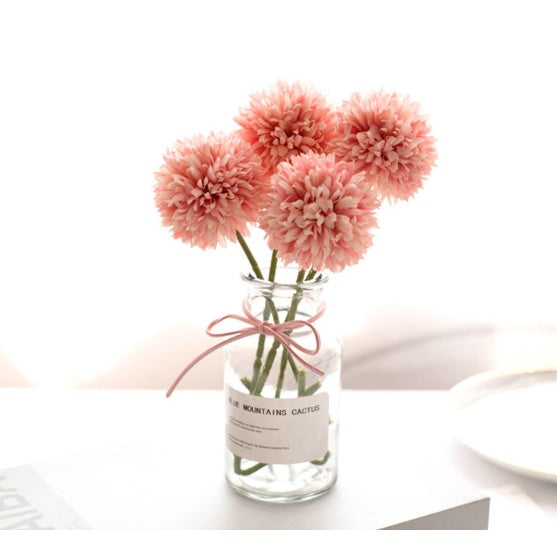 BUNGA POMPOM DANDELION ARTIFICIAL BUNGA POMPOM PLASTIK BAHAN DEKORASI BUKET PERNIKAHAN