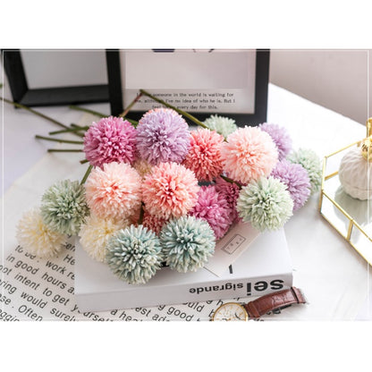 BUNGA POMPOM DANDELION ARTIFICIAL BUNGA POMPOM PLASTIK BAHAN DEKORASI BUKET PERNIKAHAN