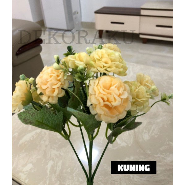 1 Bouquet 10 Kepala Buatan Krisan Bunga Manis Wedding Party Decor Artifisial