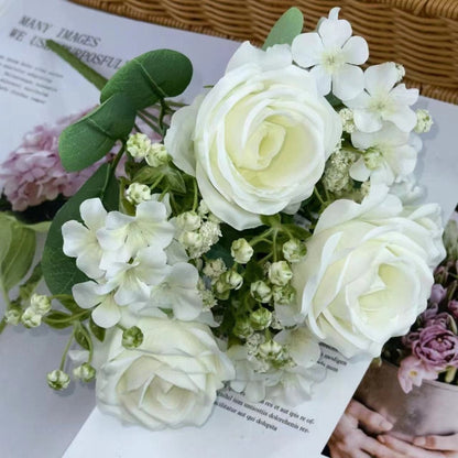 Bouquet bunga BKT 763 SESE Mawar Artifisial Dekorasi Hiasan Seserahan Buket Palsu