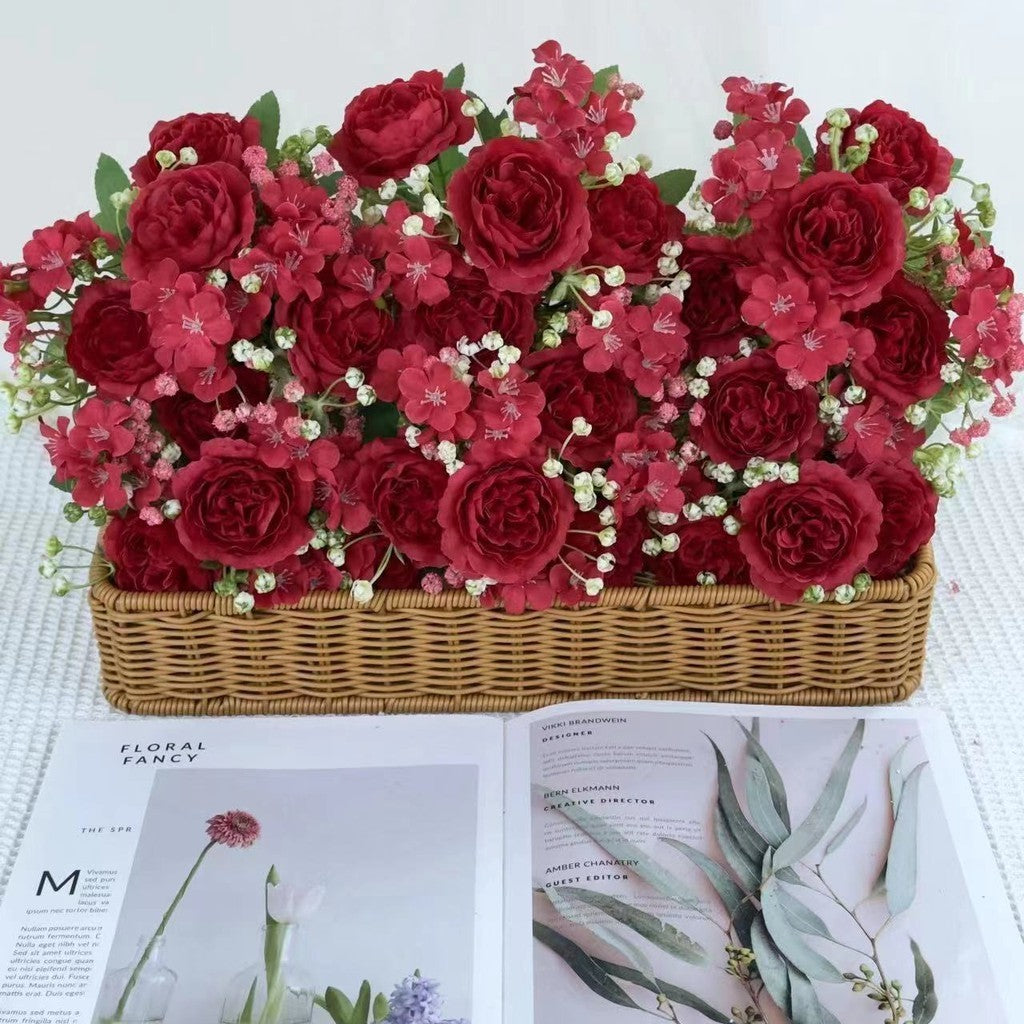 Bouquet bunga BKT 761 BOTARO Mawar Artifisial Dekorasi Hiasan Seserahan Buket Palsu