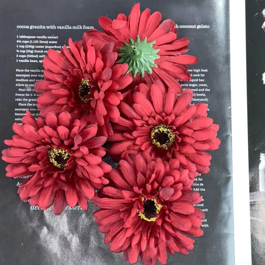 KTM08 IMATUM Diameter 10cm Kepala Kuntum KRISAN Putik Kuntuman bunga hias plastik gerbera aster krisan dahlia kain hiasan dekor dekorasi pesta pernikahan wedding seserahan hantaran mahar ruangan kamar tidur