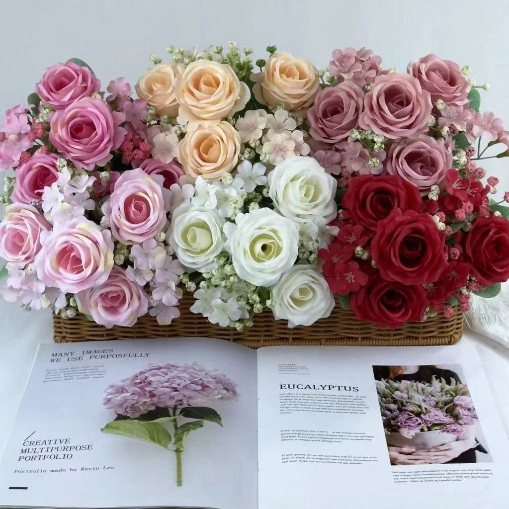 Bouquet bunga BKT 763 SESE Mawar Artifisial Dekorasi Hiasan Seserahan Buket Palsu