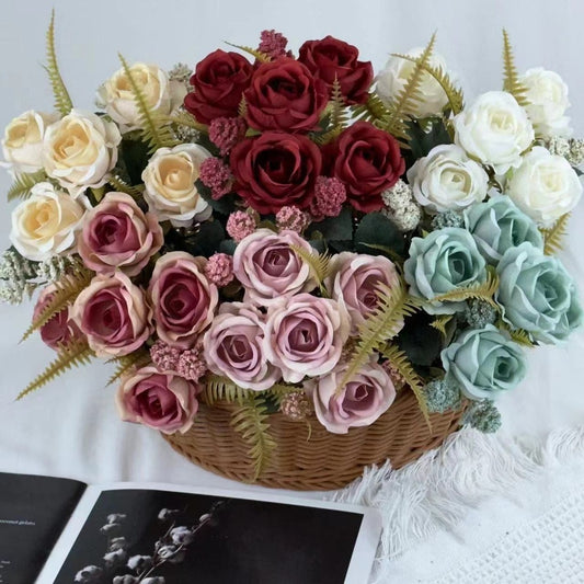 Bouquet bunga BKT 765 OSMEI Mawar Artifisial Dekorasi Hiasan Seserahan Buket Palsu