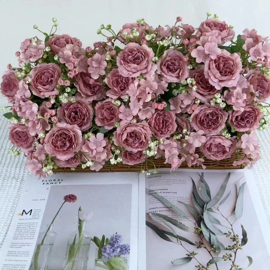 Bouquet bunga BKT 761 BOTARO Mawar Artifisial Dekorasi Hiasan Seserahan Buket Palsu