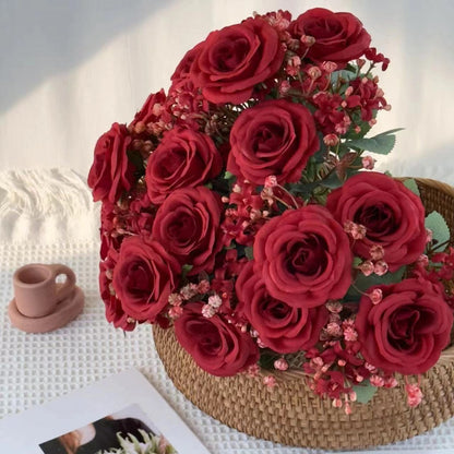 Bouquet bunga BKT 768 YOYO Mawar Artifisial Dekorasi Hiasan Seserahan Buket Palsu