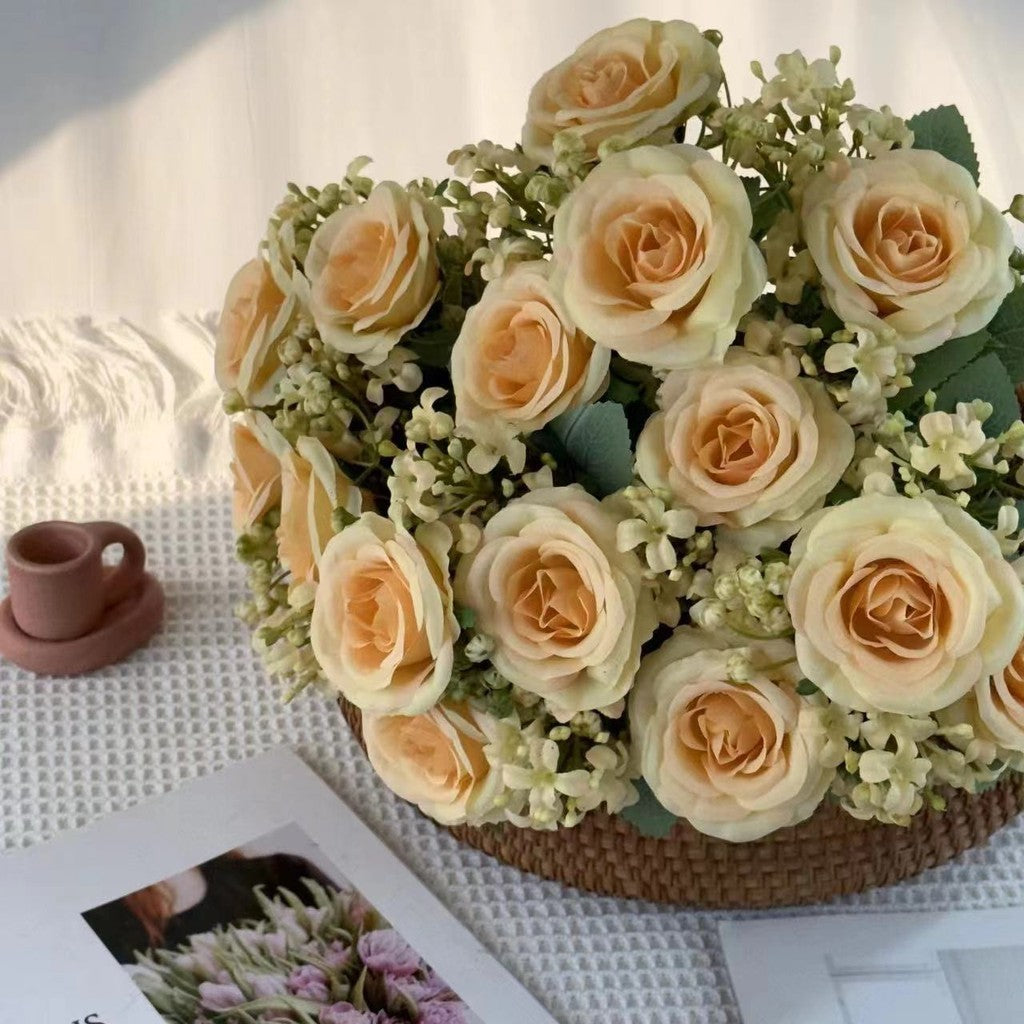 Bouquet bunga BKT 767 ZAMZAM Mawar Artifisial Dekorasi Hiasan Seserahan Buket Palsu