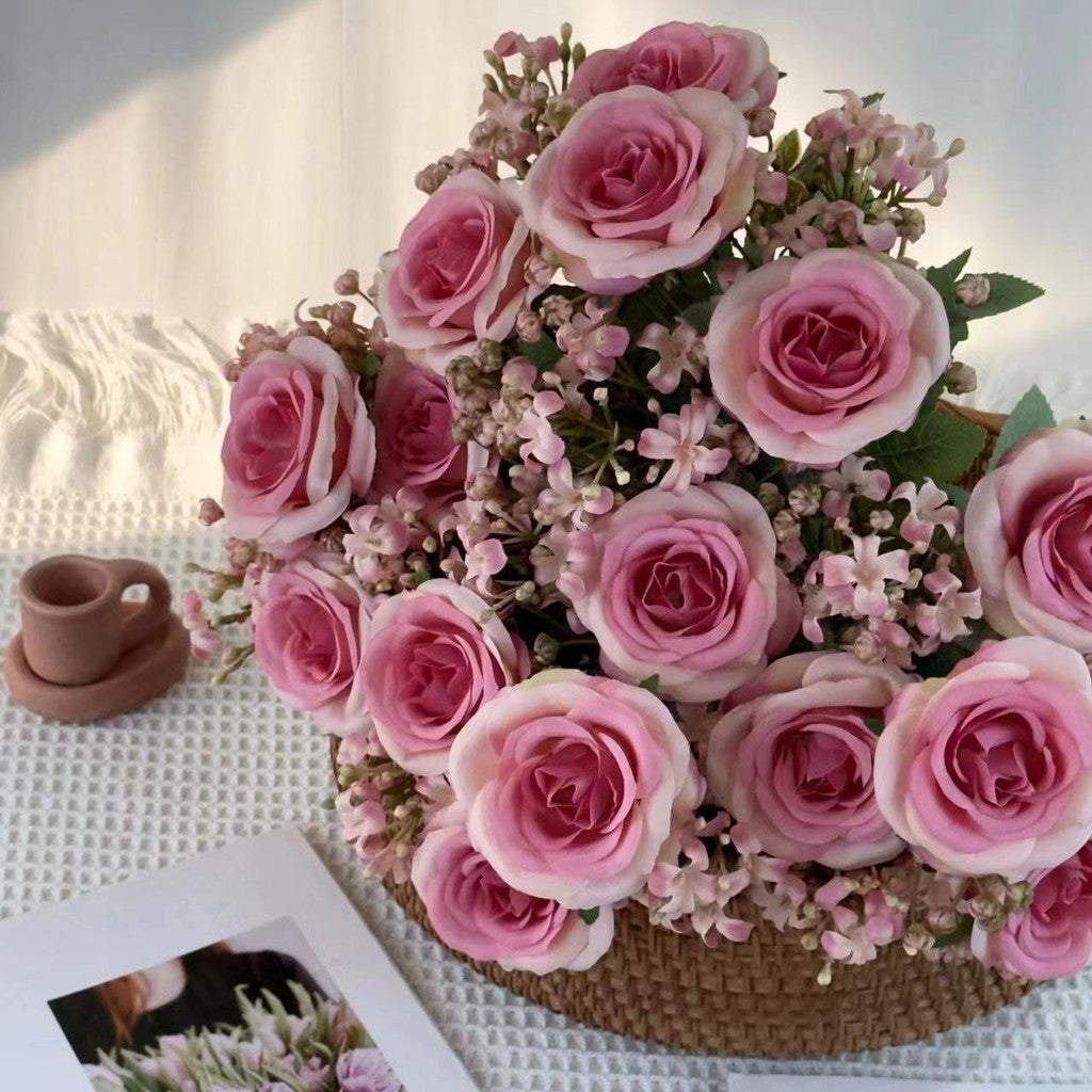 Bouquet bunga BKT 768 YOYO Mawar Artifisial Dekorasi Hiasan Seserahan Buket Palsu