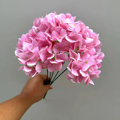 Bunga 3D SEMIHYDRA Semi Latek Hydrangea HORTENSIA 44CM Bulat Jumbo 5 Cabang Premium