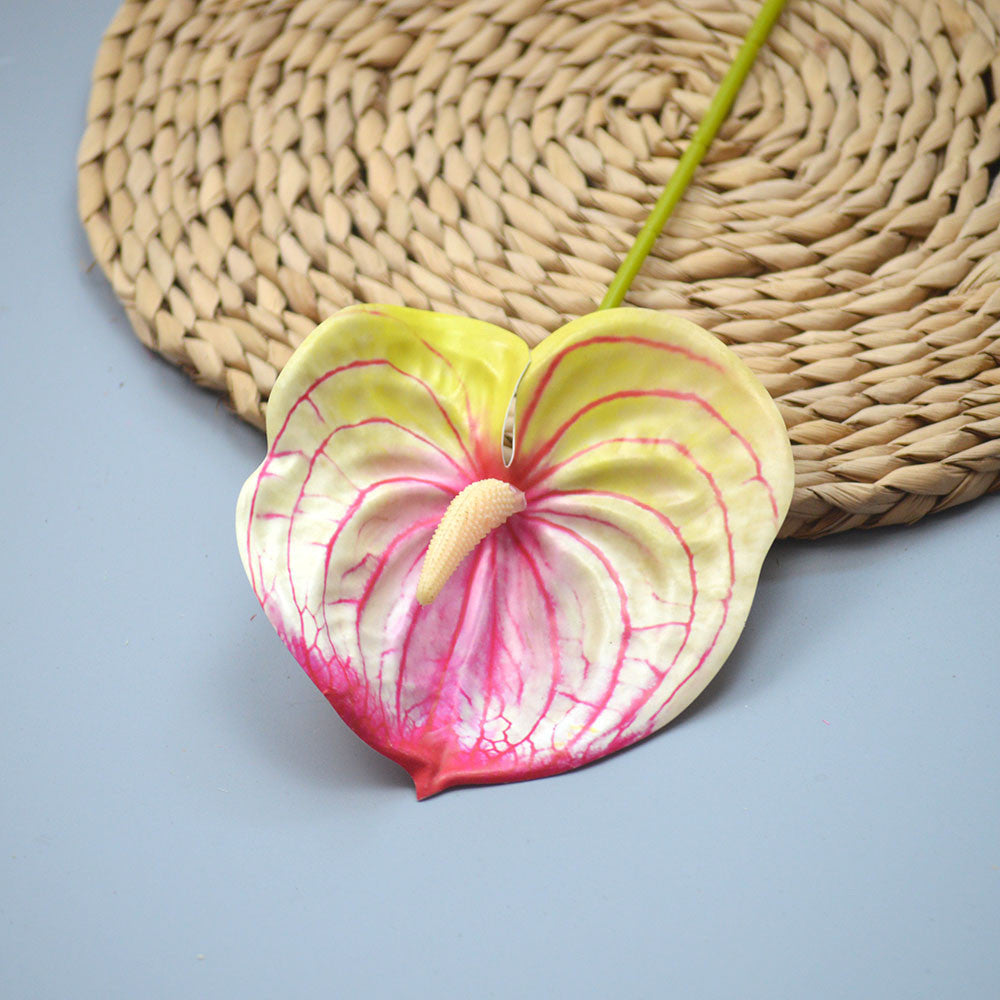 C13 ANTHURIUM 60cm Artificial Bunga Anthurium Diameter 13cm Palsu Plastik Buatan Imitasi Hias Dekor Buket Bouquet Rumah Pesta/Bunga Hias