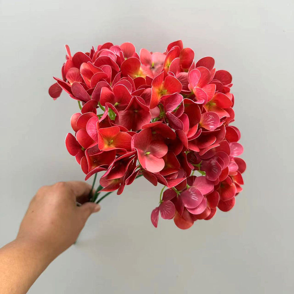 Bunga 3D SEMIHYDRA Semi Latek Hydrangea HORTENSIA 44CM Bulat Jumbo 5 Cabang Premium