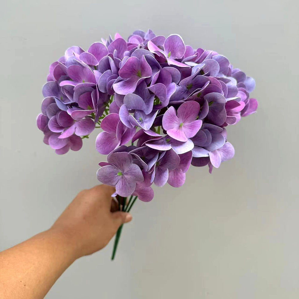 Bunga 3D SEMIHYDRA Semi Latek Hydrangea HORTENSIA 44CM Bulat Jumbo 5 Cabang Premium