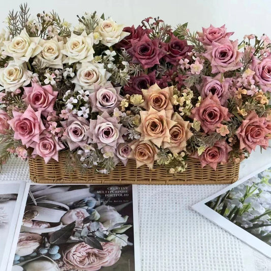 Bouquet bunga BKT 777 SEHAKU Mawar Artifisial Dekorasi Hiasan Seserahan Buket Palsu