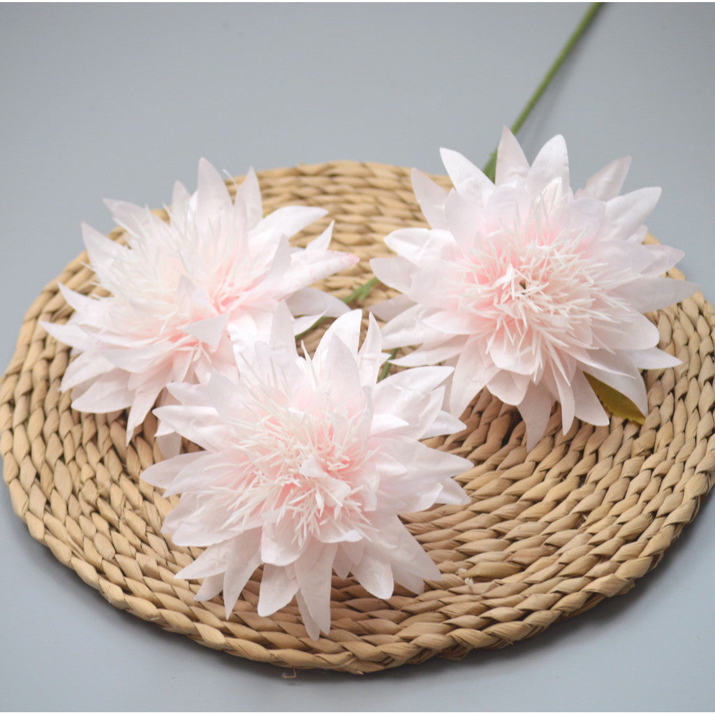 C11 ANEMONE 68cm Artificial Bunga Mawar 3 Cabang 3 Kuntum Bunga Palsu Plastik Buatan Imitasi Hias Dekor Buket Bouquet Rumah Pesta/Bunga Hias