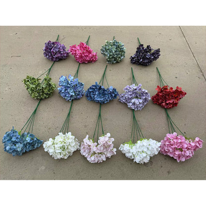 Bunga 3D SEMIHYDRA Semi Latek Hydrangea HORTENSIA 44CM Bulat Jumbo 5 Cabang Premium