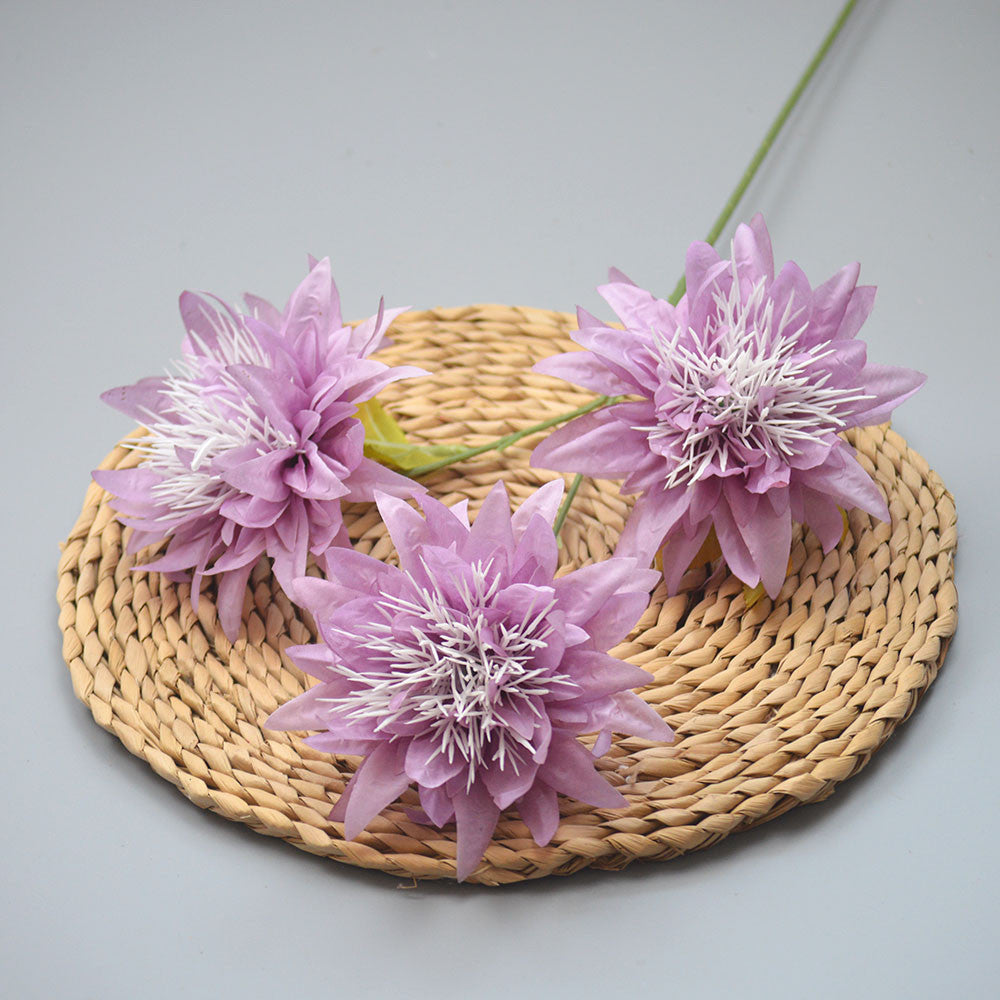 C11 ANEMONE 68cm Artificial Bunga Mawar 3 Cabang 3 Kuntum Bunga Palsu Plastik Buatan Imitasi Hias Dekor Buket Bouquet Rumah Pesta/Bunga Hias