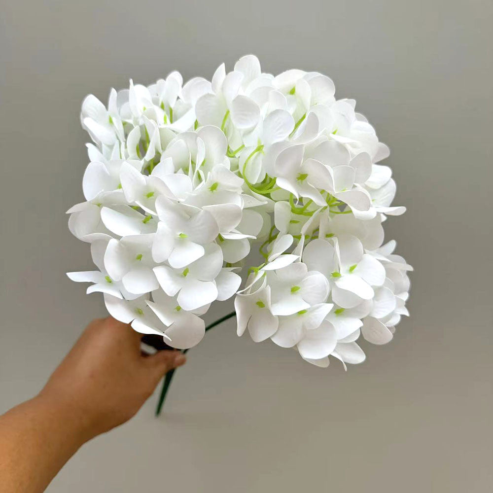 Bunga 3D SEMIHYDRA Semi Latek Hydrangea HORTENSIA 44CM Bulat Jumbo 5 Cabang Premium