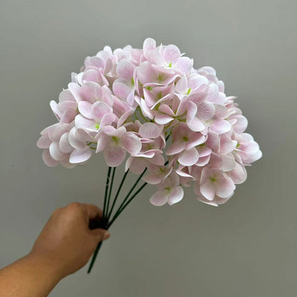 Bunga 3D SEMIHYDRA Semi Latek Hydrangea HORTENSIA 44CM Bulat Jumbo 5 Cabang Premium