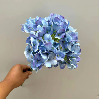 Bunga 3D SEMIHYDRA Semi Latek Hydrangea HORTENSIA 44CM Bulat Jumbo 5 Cabang Premium