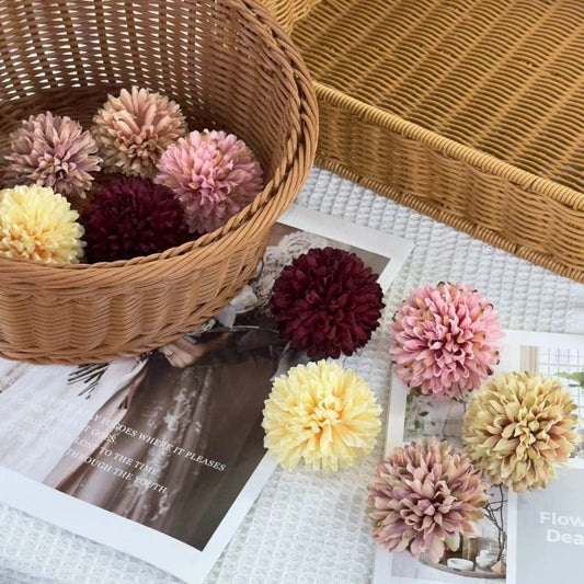 KTM15 MOMOTUM  7cm Kepala Kuntum Krisan Putik Kuntuman bunga hias plastik gerbera aster krisan dahlia kain hiasan dekor dekorasi pesta pernikahan wedding seserahan hantaran mahar ruangan kamar tidur