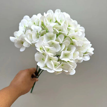 Bunga 3D SEMIHYDRA Semi Latek Hydrangea HORTENSIA 44CM Bulat Jumbo 5 Cabang Premium