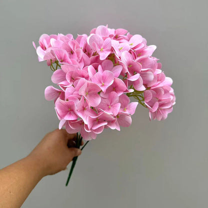 Bunga 3D SEMIHYDRA Semi Latek Hydrangea HORTENSIA 44CM Bulat Jumbo 5 Cabang Premium