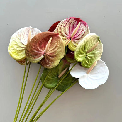 C13 ANTHURIUM 60cm Artificial Bunga Anthurium Diameter 13cm Palsu Plastik Buatan Imitasi Hias Dekor Buket Bouquet Rumah Pesta/Bunga Hias