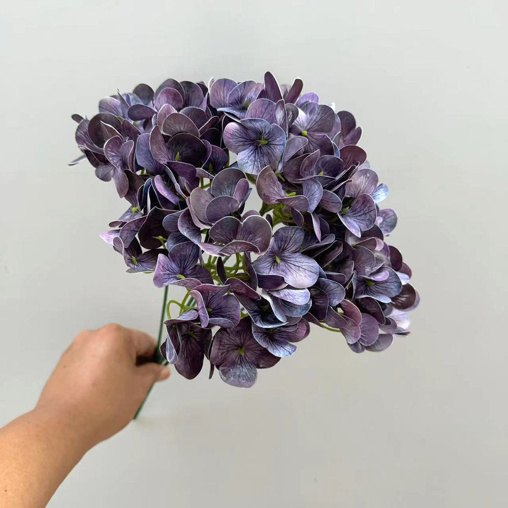 Bunga 3D SEMIHYDRA Semi Latek Hydrangea HORTENSIA 44CM Bulat Jumbo 5 Cabang Premium