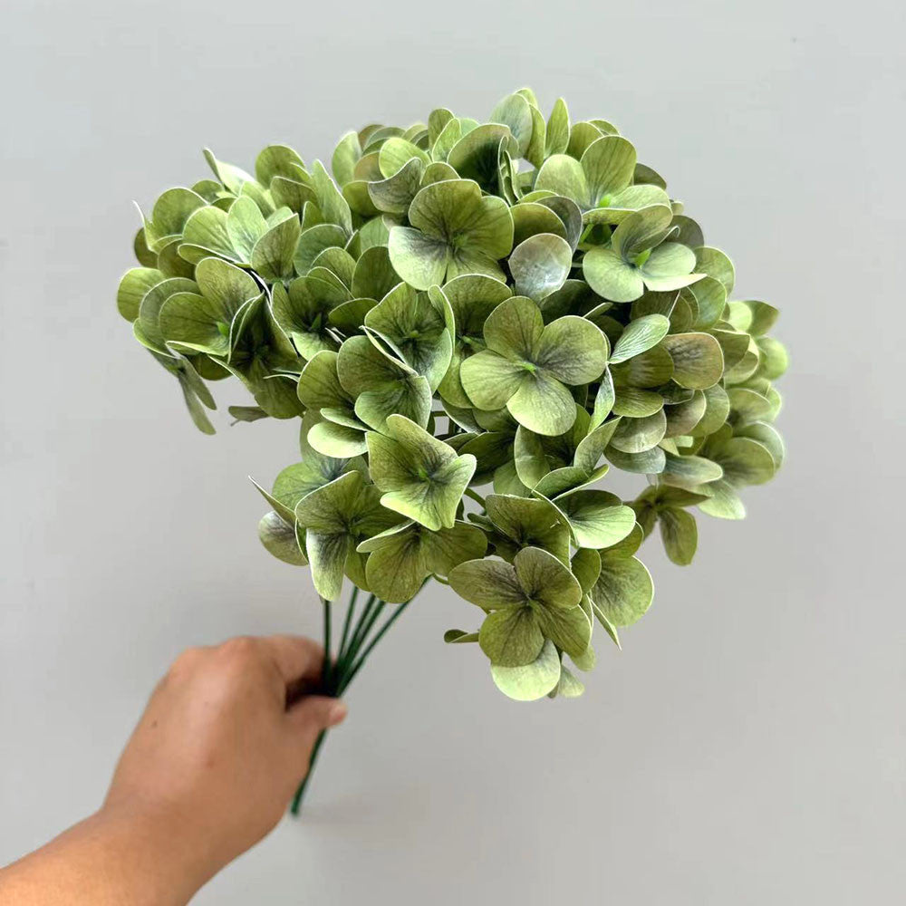 Bunga 3D SEMIHYDRA Semi Latek Hydrangea HORTENSIA 44CM Bulat Jumbo 5 Cabang Premium